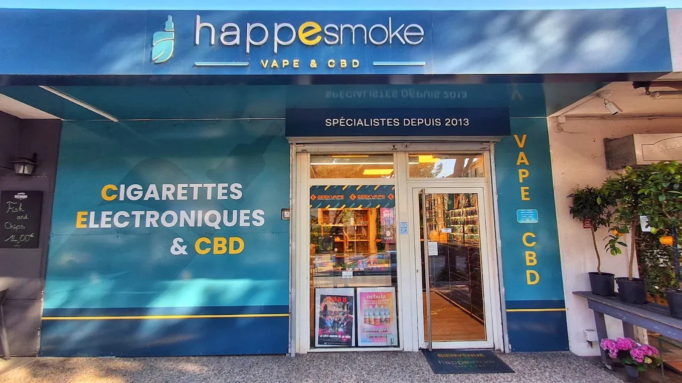 Vitrine du magasin HappeSmoke Aix-en-Provence - Val Saint André